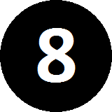 number 8 pool ball puzzle icon