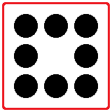 number 8 dice puzzle icon