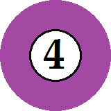 number 4 fancy pool ball puzzle icon