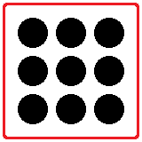 number 9 dice puzzle icon