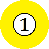 number 1 fancy pool ball puzzle icon