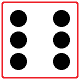 number 6 dice puzzle icon