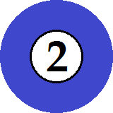 number 2 fancy pool ball puzzle icon