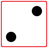 number 2 dice puzzle icon